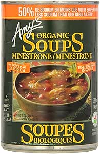 Amy's Kitchen   Lower Sodium Soups   Minestrone398ML