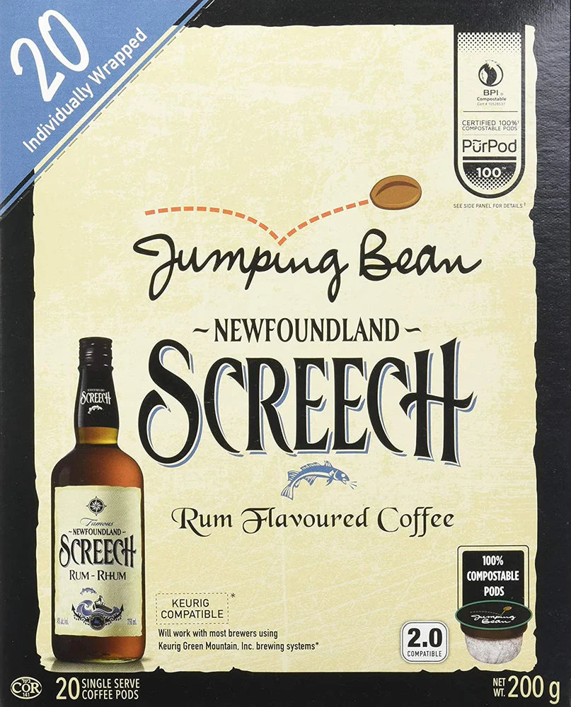JUMPING BEAN COFFEE -  Screech Pod (Fair Trade)    20ct