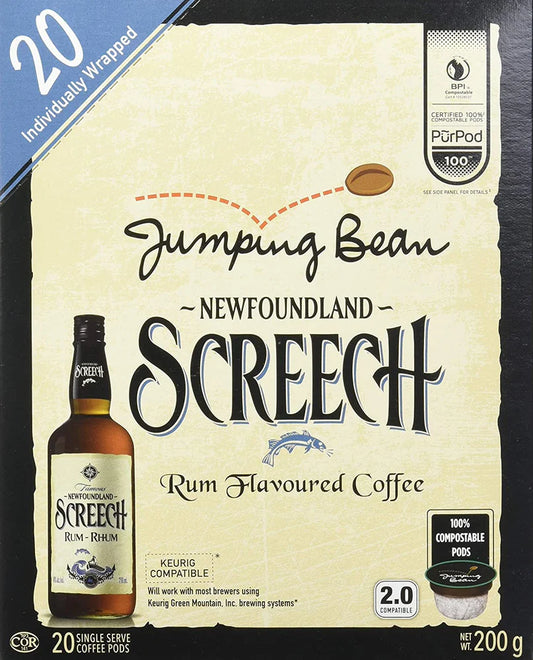 JUMPING BEAN COFFEE -  Screech Pod (Fair Trade)    20ct