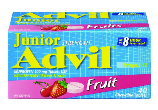 ADVIL JR CHEW TB 100MG FRUITS 40 TAB CHEW