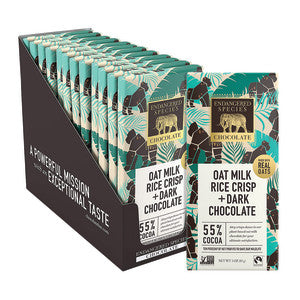 Endangered Species Dark Chocolate With Oat Milk & Rice Crisps (85g)