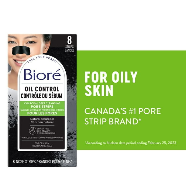 BIORE STRIPS NOSE PORE CHARCOAL 8