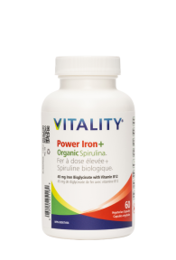 Vitality Products Inc.   Power Iron+Organic Spirulina 120vcap