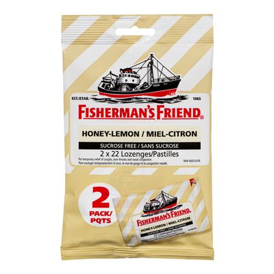 FISHERMANS FRIEND LOZ HONEY/LEMON SUGAR FREE 2X22 LOZENGE pack of 20
