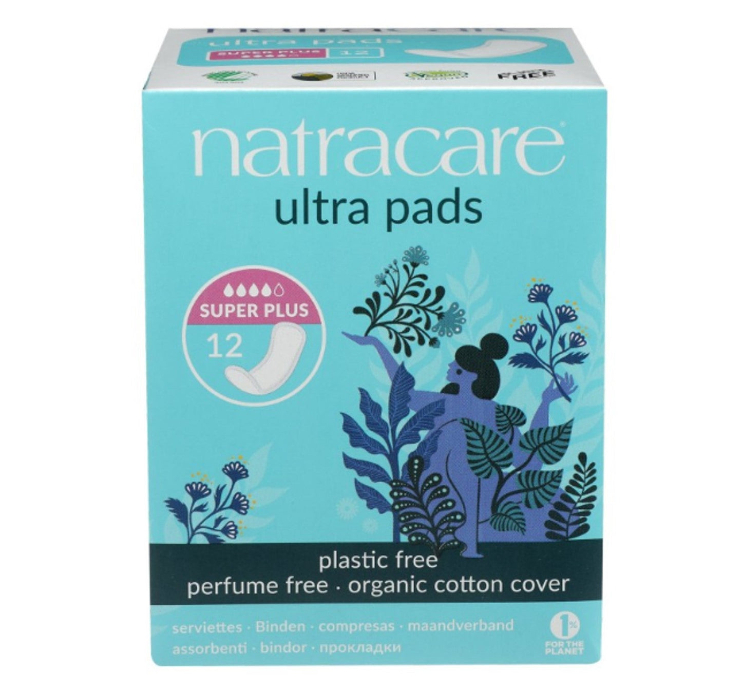 NATRACARE    Pads Natural Ultra    NATRACARE    Pads Natural Ultra    Ultra Pad Super Plus 12ct