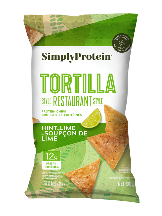 SimplyProtein   Tortilla Chips Hint of Lime   130g *expiry Oct 10, 2015*