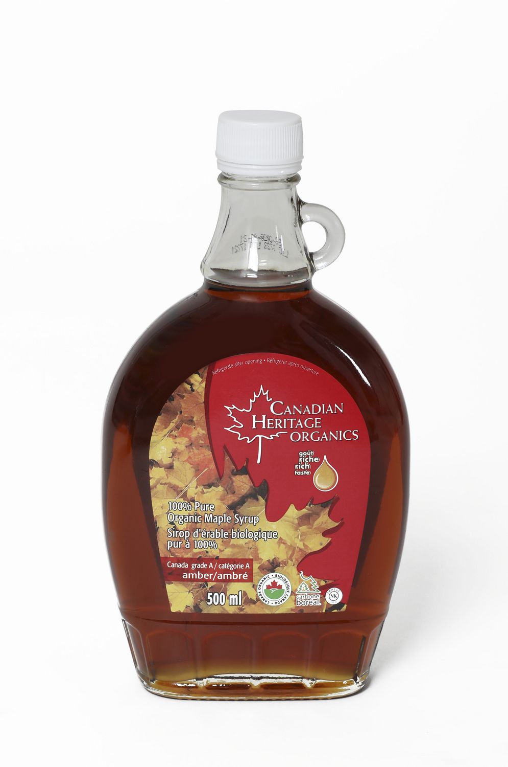 CANADIAN HERITAGE ORGANICS    Org CDN Gr A AmberMaple Syrup500mL