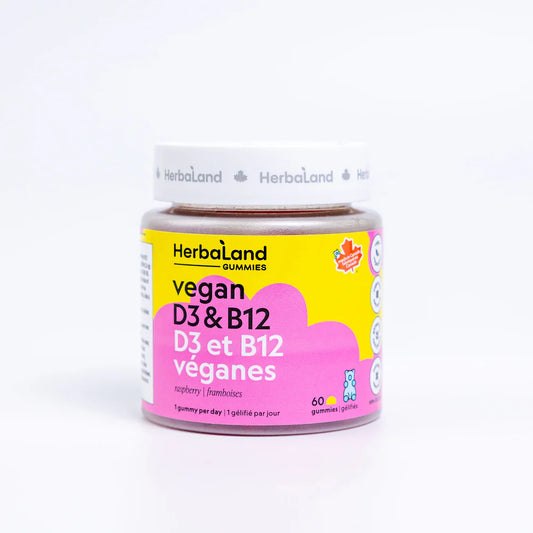 Herbaland   Vegan D3 & B12 60 gummies
