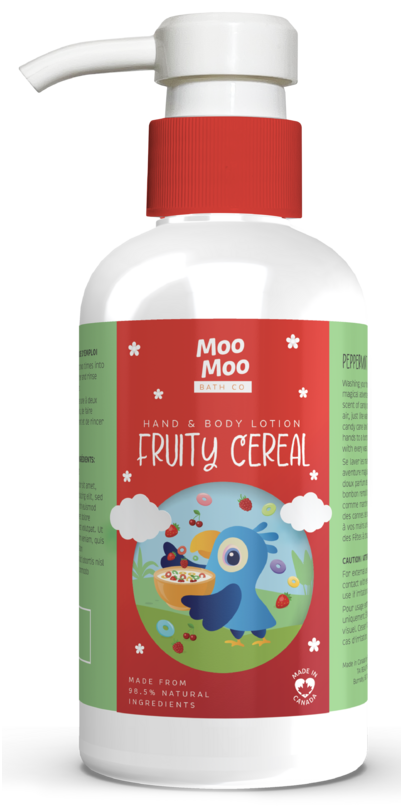 Moo Moo Bath Co   Hand & Body Lotion Fruity Cereal 250ml