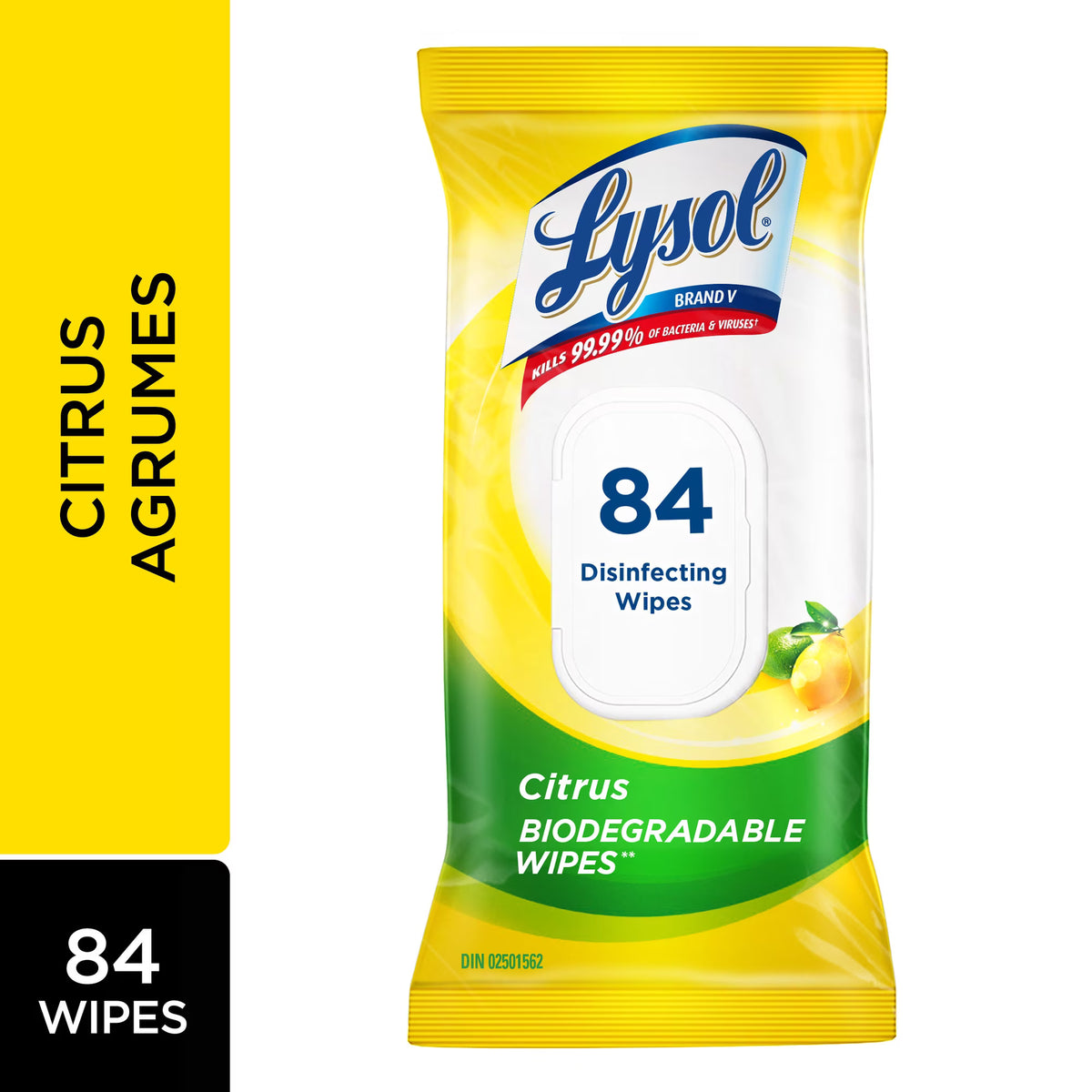 LYSOL DISINFECTING WIPE CITRUS FLATPACK 84 WIPE