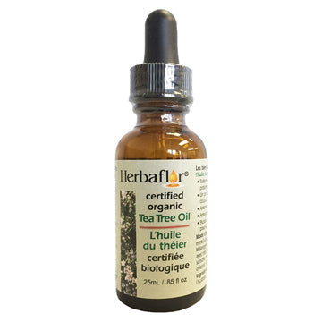 HERBAFLOR   CERTIFIED ORGANIC TEA TREE OIL, 25ML