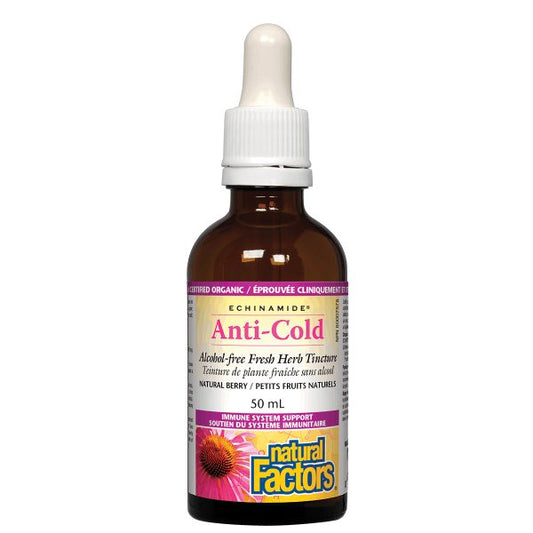 Natural Factors   Anti-Cold Alcohol-Free Herb Tincture, Natural Berry ECHINAMIDE®   50 mL tinctinc