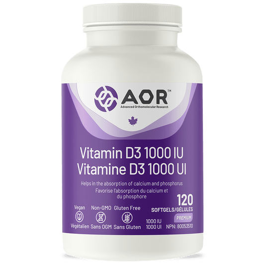 AOR    Vitamin D3 1000IU 120 softgels