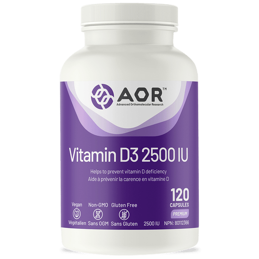 AOR Vitamin D3 2500IU 120 caps