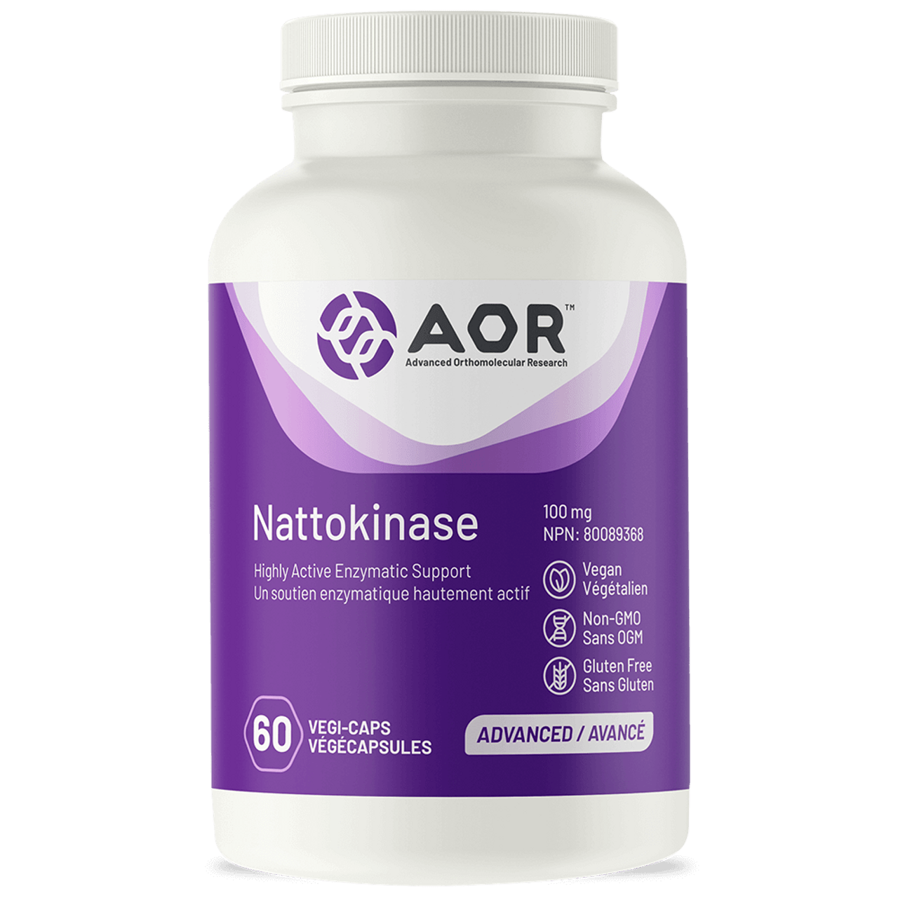 AOR - Nattokinase 100mg 60caps - DISCONTINUED, CHANGED TO 30 CAPS