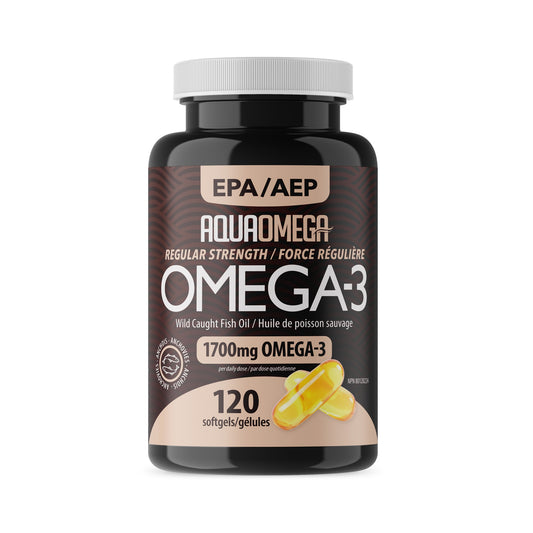 AQUAOMEGA    EPA Fish Oil Omega3    AQUAOMEGA    EPA Fish Oil Omega3    EPA Regular Strength SoftGels120ct