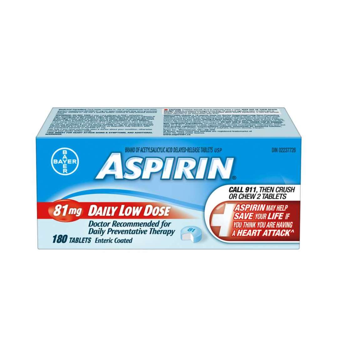 Aspirin Adult Use 81mg - 180 Tabs