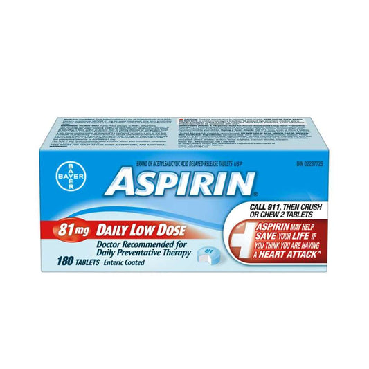 Aspirin Adult Use 81mg - 180 Tabs