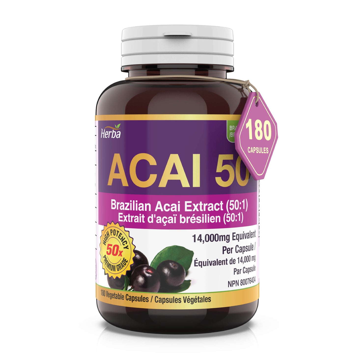 Herba  Acai 280mg - 180 Capsules