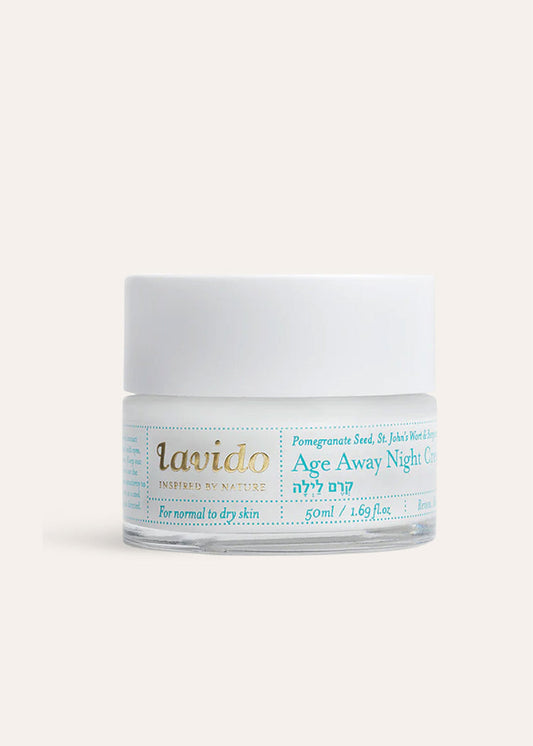 LAVIDO   Age Away Night Cream - Pomegranate Seed, St John's Wort & Bergamot   50 ml