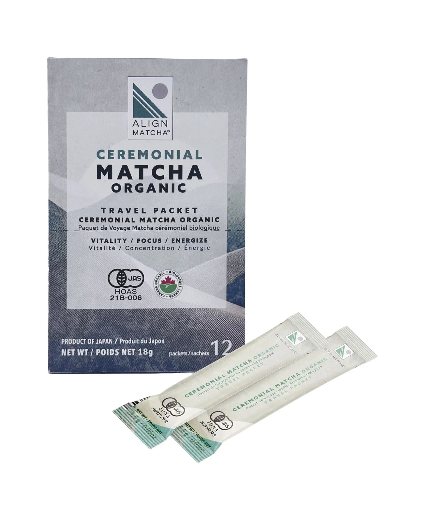 ALIGN MATCHA    Align Travel Packets Org, 12/box