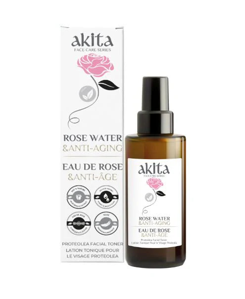 AKITA    All Natural Rose Water, Anti-Aging, 100ml