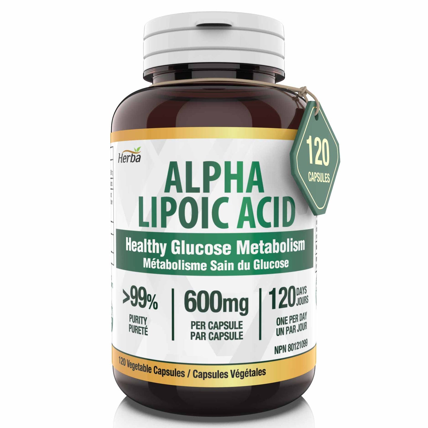 Herba  Alpha Lipoic Acid 600mg - 120 Capsules