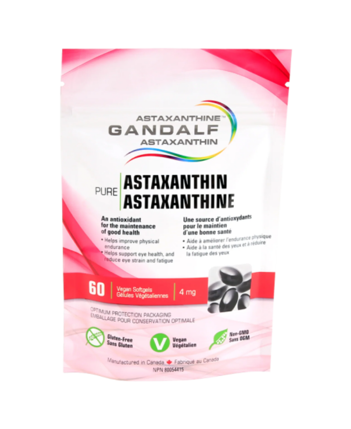 GANDALF    Astaxanthin 4mg, 60vcaps