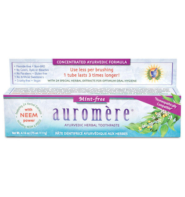 Auromere   Ayurvedic Toothpaste - Mint-Free 75 mL