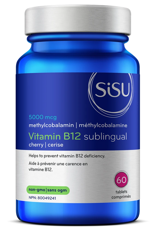 SISU - B12 5,000 mcg methylcobalamin, sublingual, Cherry - 60 tabs
