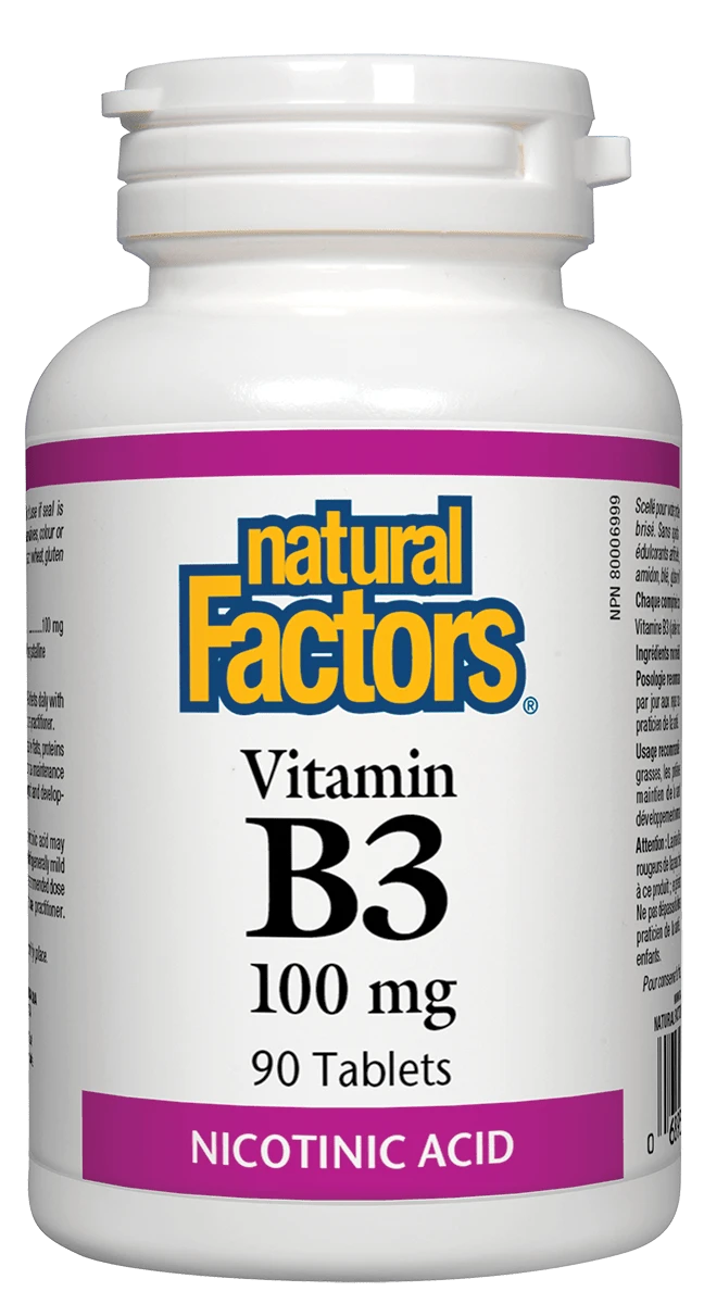 Natural Factors   Vitamin B3 100 mg   90 tabstabs
