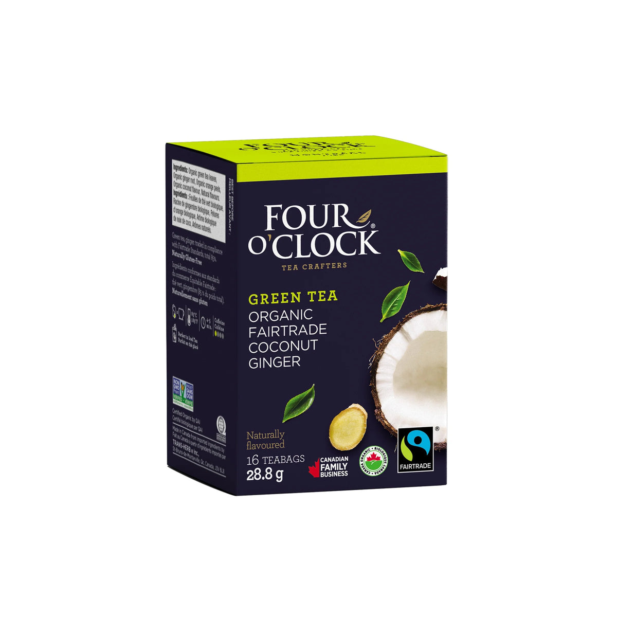 Four O'Clock - Coconut Ginger Tea - 6 x 16bg