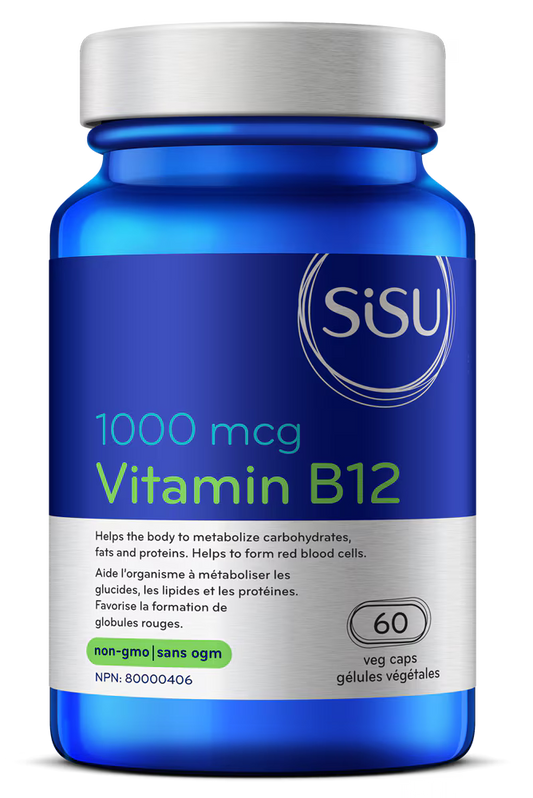SISU B12 Cyanocobalamin 1000 mcg 60 caps