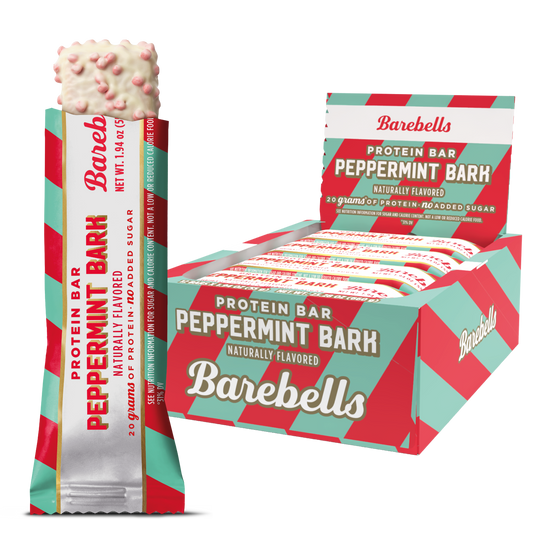 BAREBELLS BAREBELLS PROTEIN BAR PEPPERMINT BARK 55g -12/box