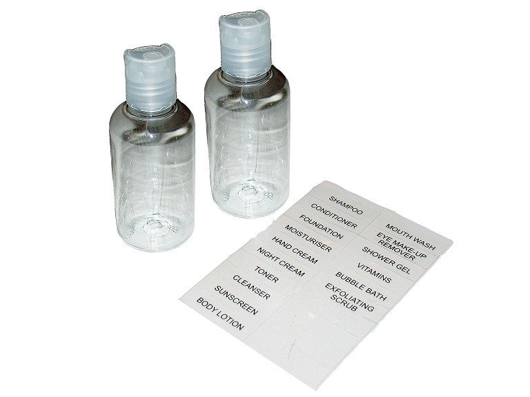 BASICARE   COSMETIC TRAVEL BOTTLES, 2PK