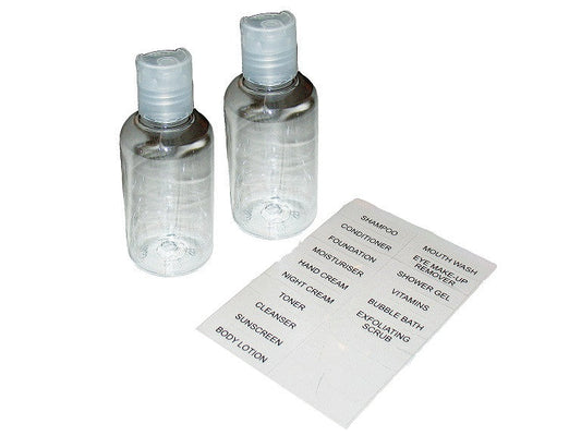 BASICARE   COSMETIC TRAVEL BOTTLES, 2PK