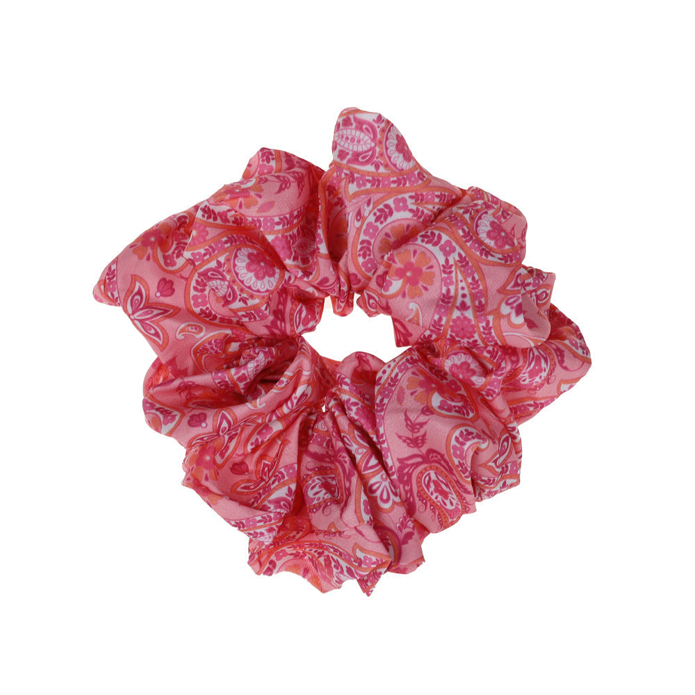 BASICARE   SCRUNCHY, JUMBO, PINK PAISLEY