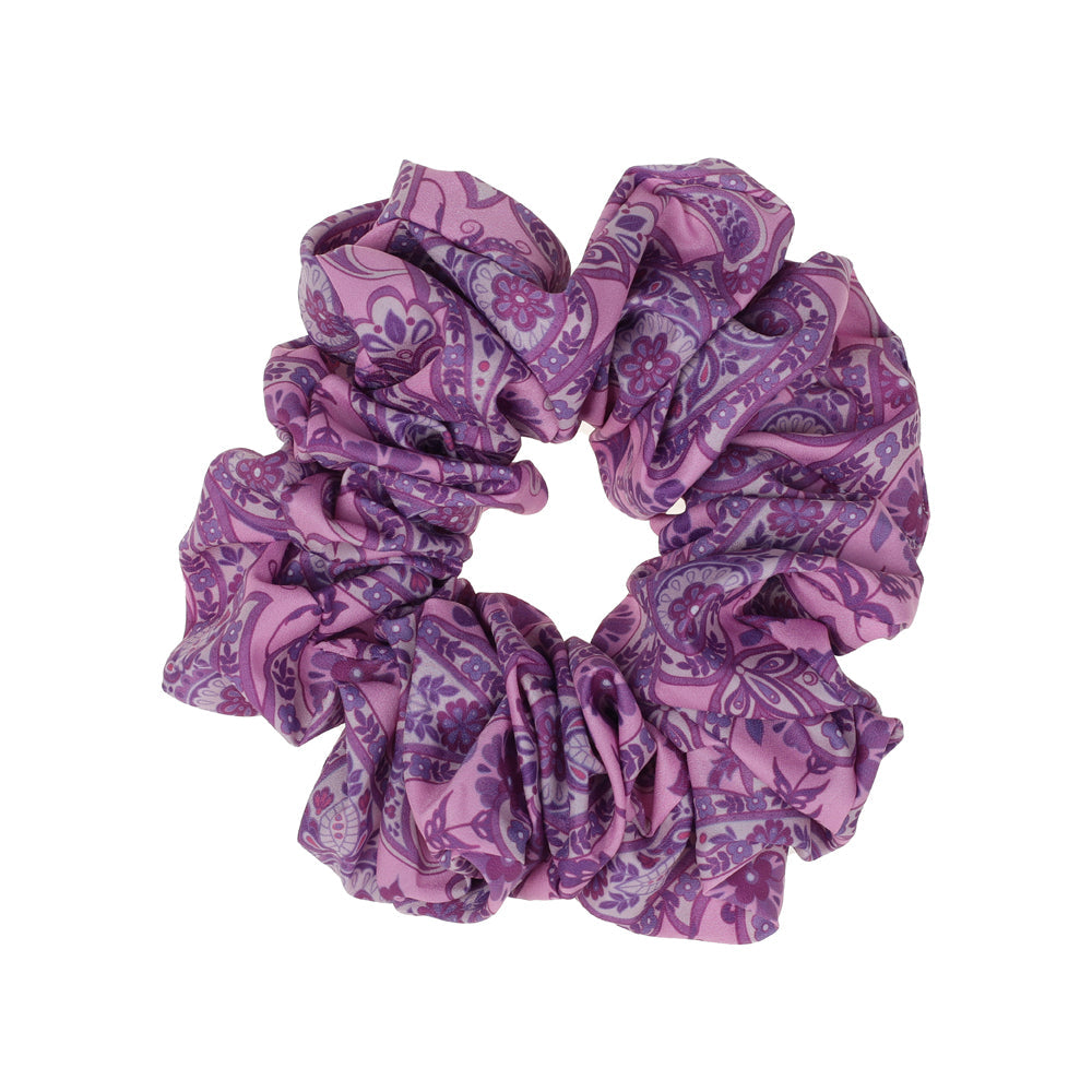 BASICARE   SCRUNCHY, JUMBO, PURPLE PAISLEY
