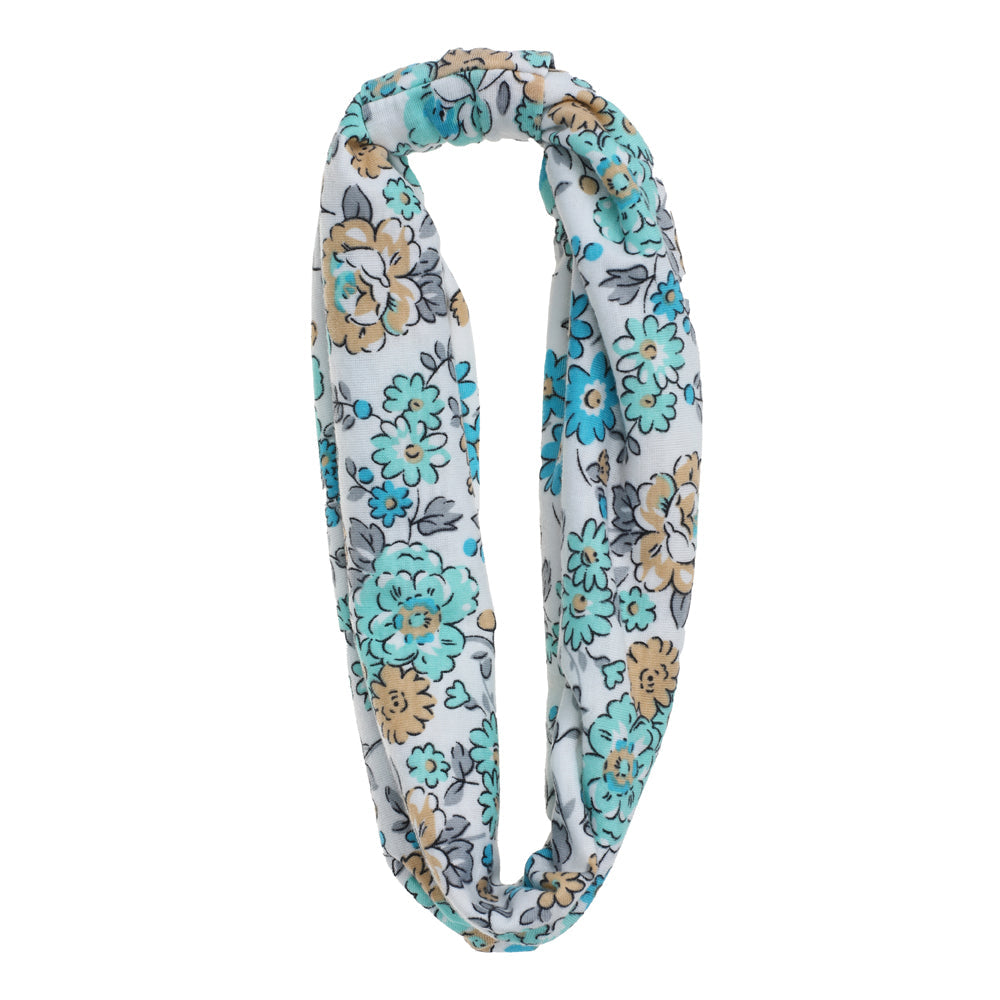 BASICARE   HEADBAND, MINT, FLOWERS