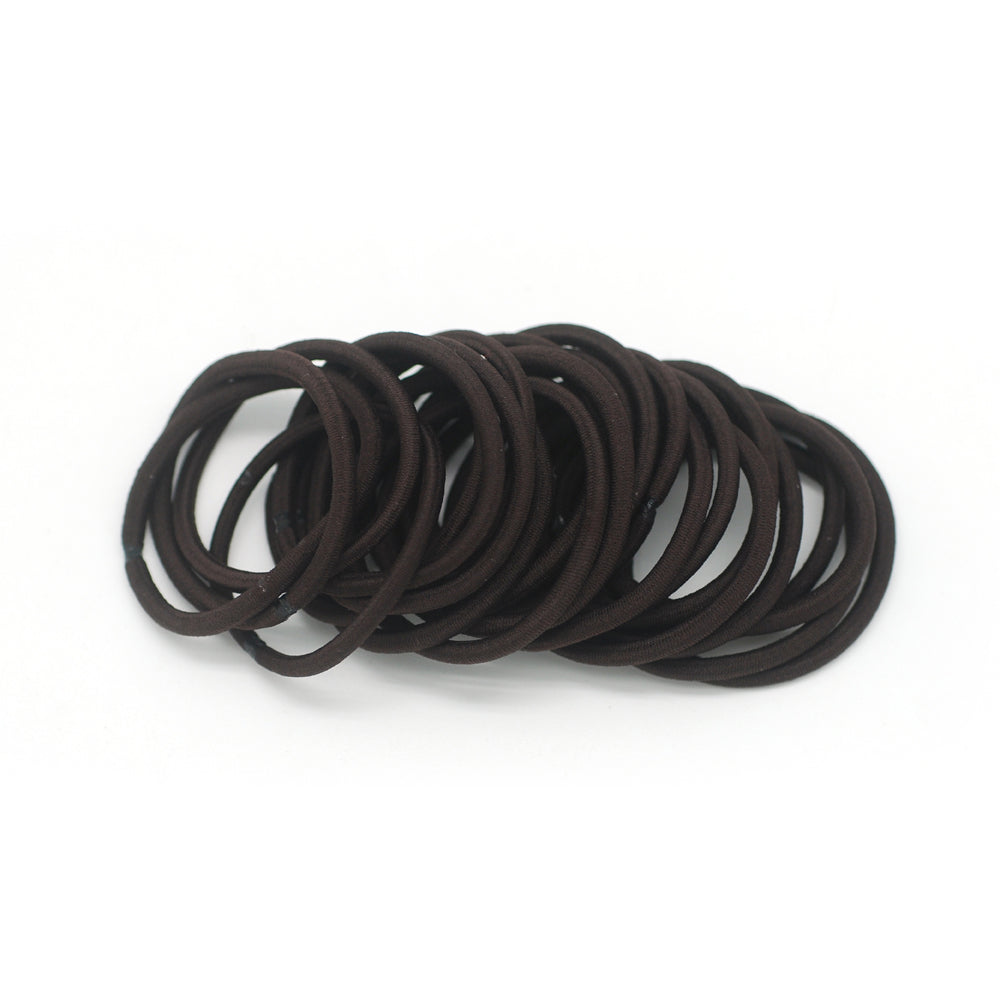 BASICARE   SNAG FREE ELASTICS, BROWN (24)
