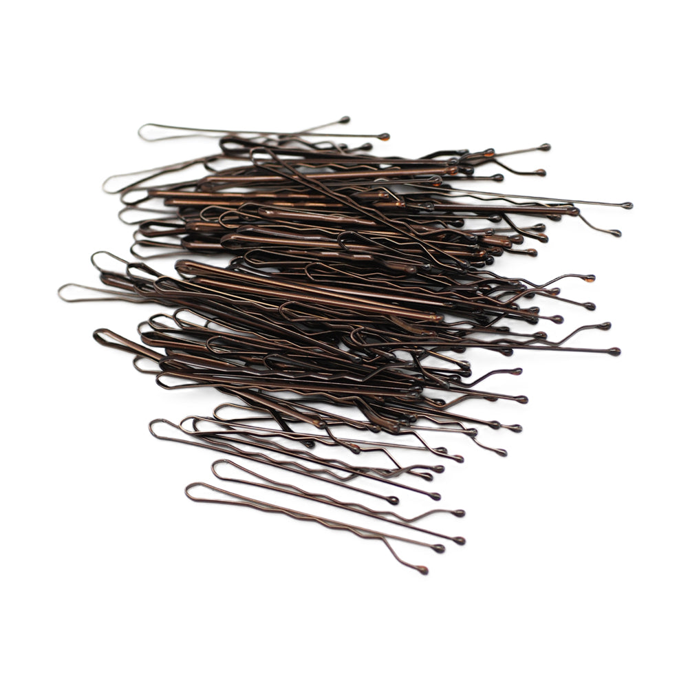 BASICARE   BOBBY PINS, BROWN 5CM, (80)