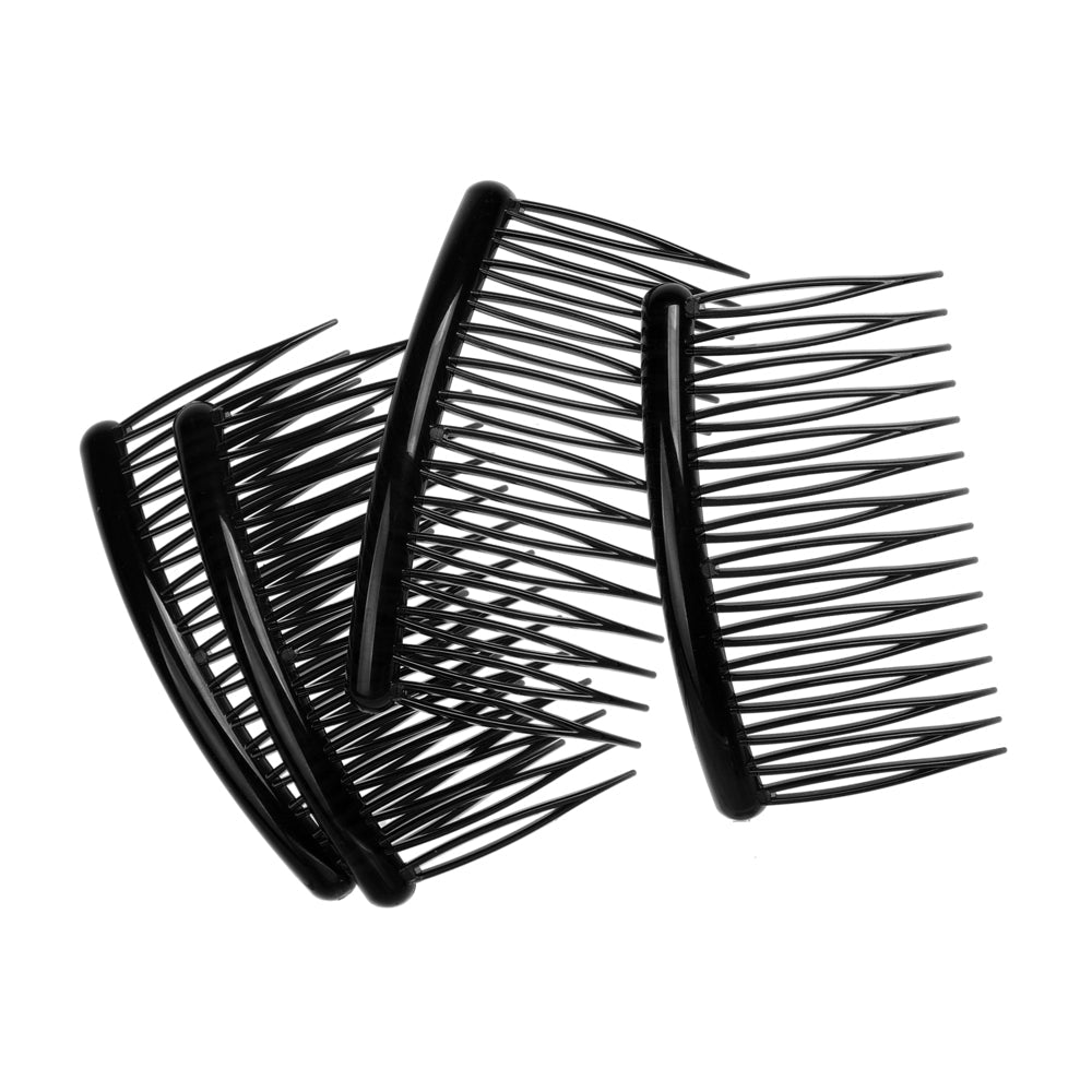 BASICARE   SIDE COMB, BLACK, 4PK