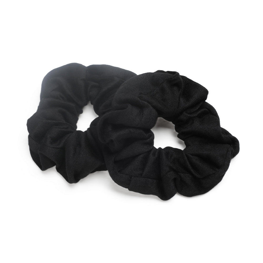 BASICARE   SCRUNCHY, BLACK, 2PC