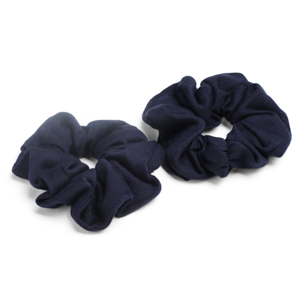 BASICARE   SCRUNCHY, BLUE, 2PC