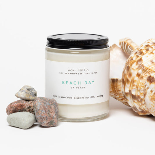 LIMITED TIME SEASONAL SCENTS 8oz - SPRING/SUMMER SEASONAL - BEACH DAY Soy Candle