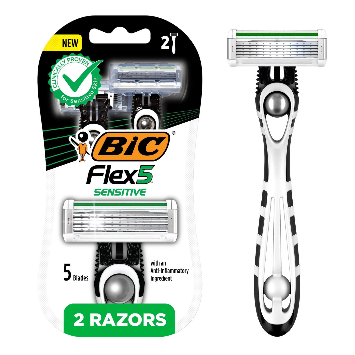BIC FLEX 5 SHAVER SENSITIVE DISPOSABLE 2