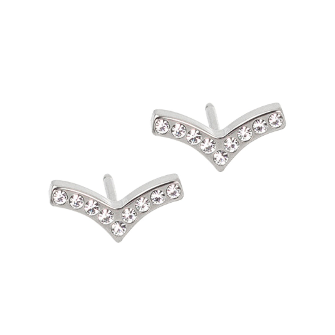 Blomdahl   Earrings   Silver Brilliance Wing Earrings - 8mm