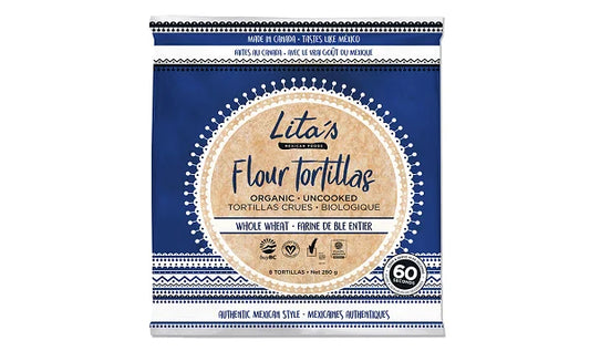 LITA’S MEXICAN FOODS  - Tortillas, Uncooked, Whole Wheat Flour    280g