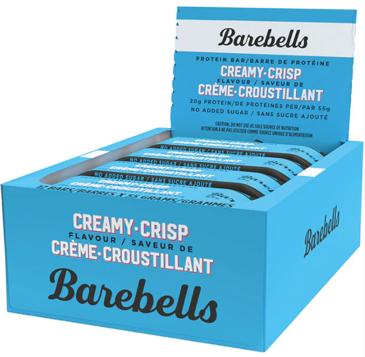 BAREBELLS   BAREBELLS PROTEIN BAR   55g -12/box   CREAMY CRISP