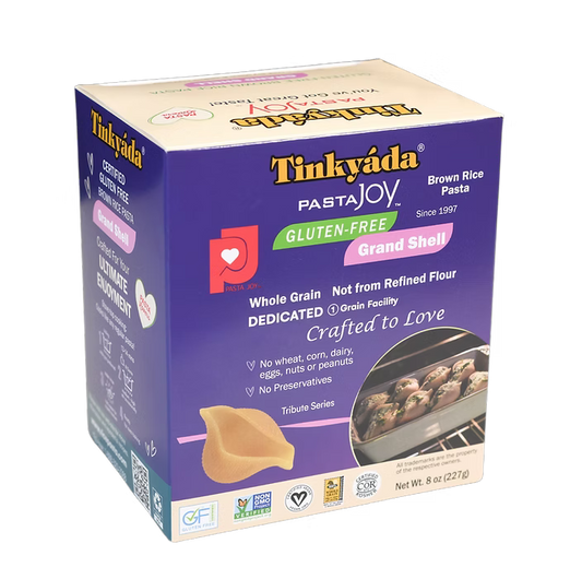 TINKYADA RICE PASTAS -  Grand Shells, Brown Rice     227g